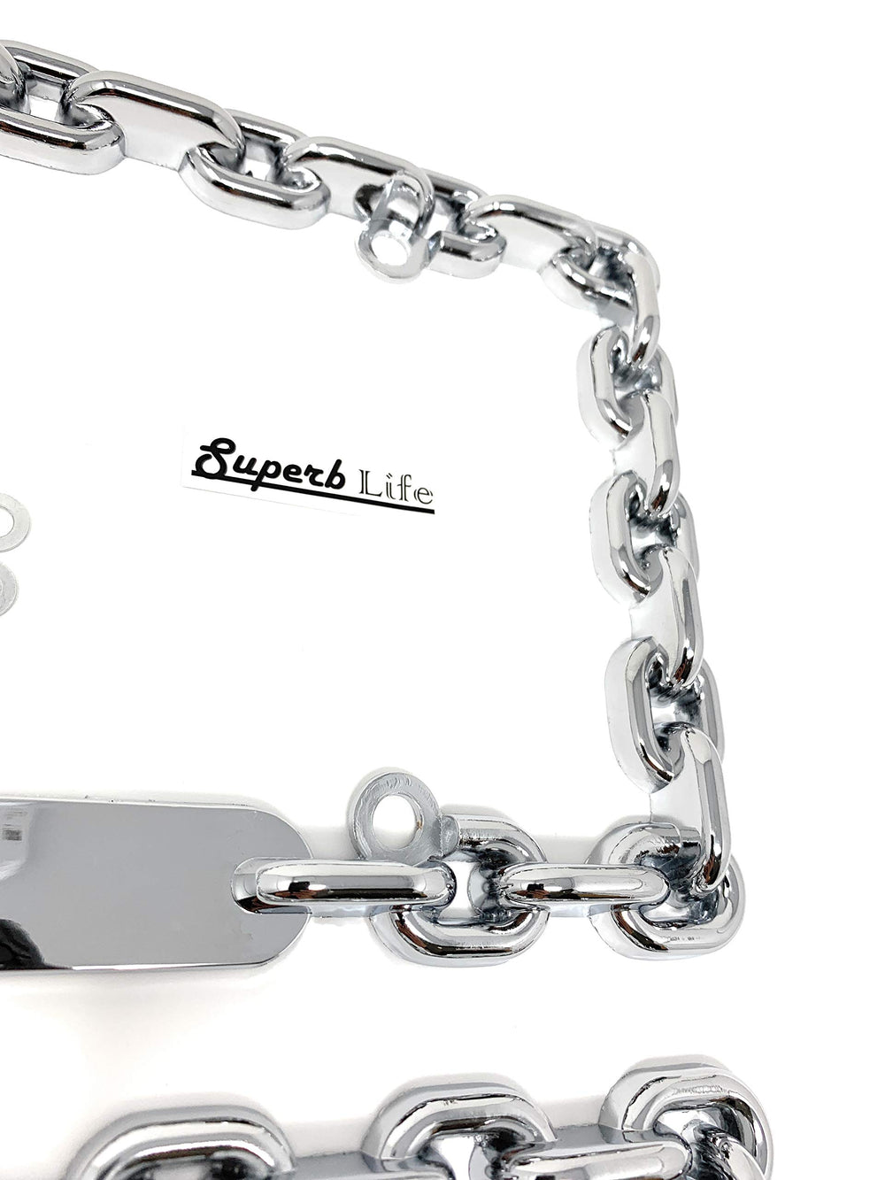 Superb lnf license frame mounted on plate with included screws caps.