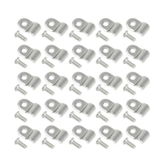 SUPERFASTRACING brake line clamp 3/16 inch in polished stainless for exact factory-style fit.