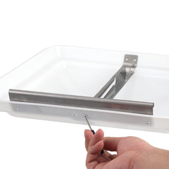 Low-profile aerodynamic design of Supermotorparts vent cover on RV roof.