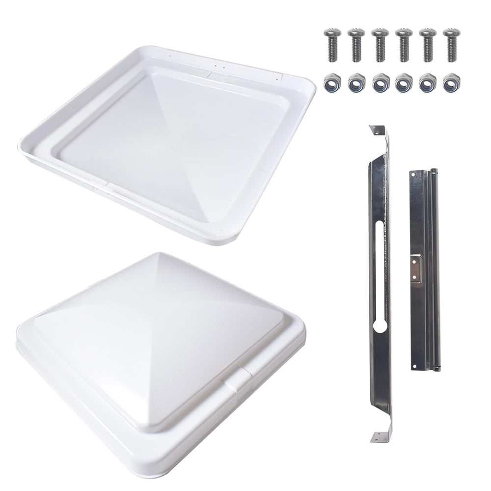 Weather-resistant frame of Supermotorparts vent cover blocking sun and rain exposure.