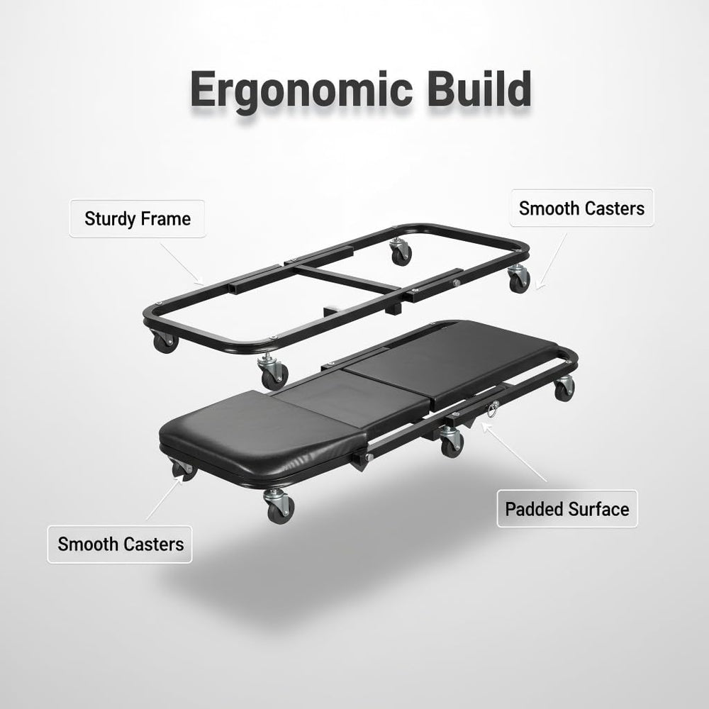 Superokay non-marring 6 casters glide smoothly on concrete.