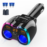 SUPERONE 2025 dual-socket splitter with independent switches enables simultaneous device charging