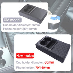 Supin armrest cushion storage compartment for phone and cards within reach