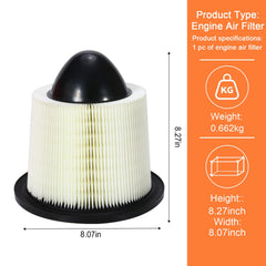 SUPLABEL F6ZZ-9601-AA engine air filter easy-install process for DIY at home.