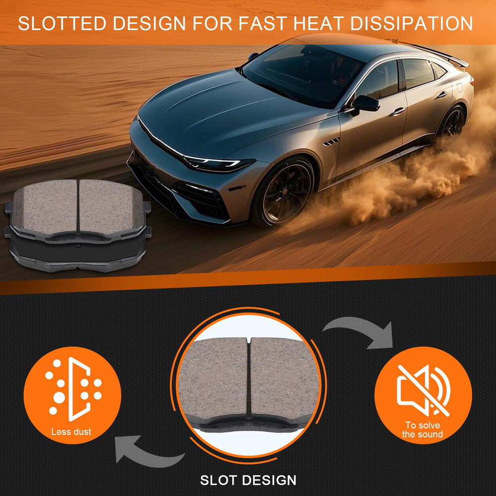SUPLABEL ceramic front brake pads D1397 designed for quiet operation and heat tolerance