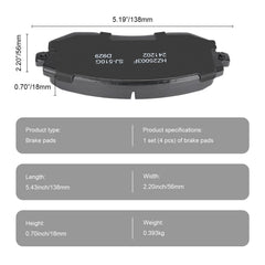 SUPLABEL front ceramic brake pads for Legacy/Outback, reduced brake noise