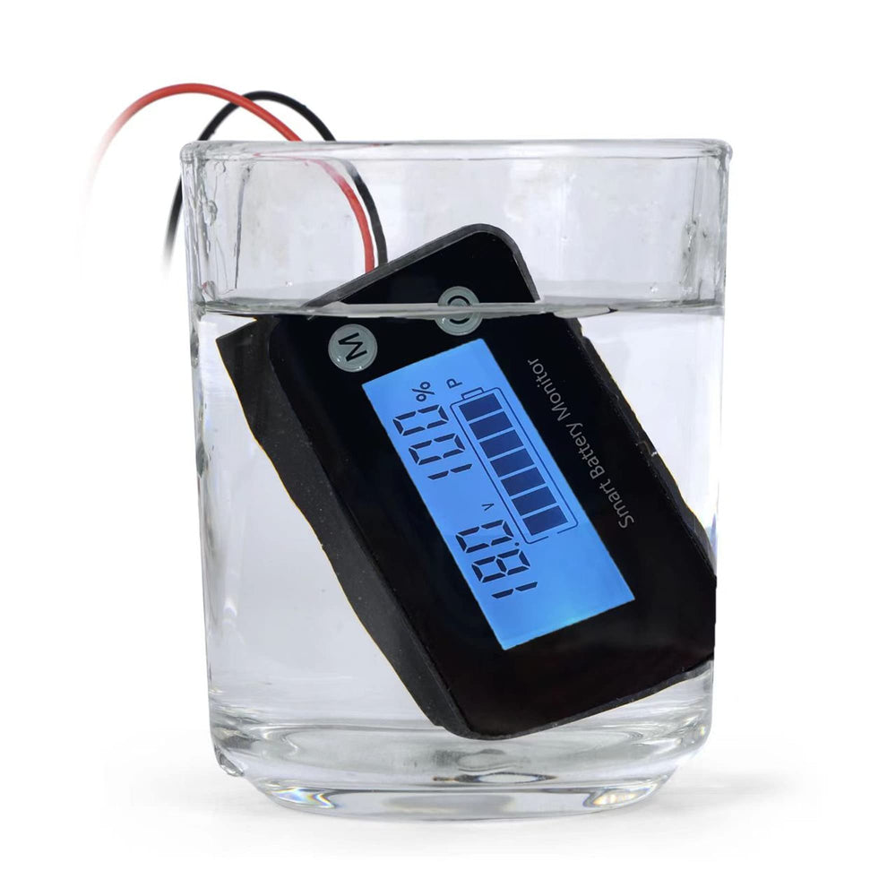 SUPNOVA battery monitor back view emphasizing rugged waterproof shell