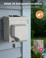 Suraielec weatherproof metal enclosure for durable outdoor use