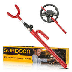 SURDOCA steering wheel lock with bright yellow finish deters theft visually
