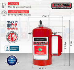 Sure Shot A1000R bottle side view highlighting rugged construction for oils and solvents