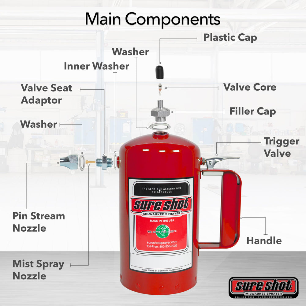 Sure Shot A1000R valve core closeup emphasizing chemical resistance and dependable performance
