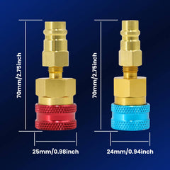 Surephon adapters compatible with R1234YF, R12, and R134A refrigerants