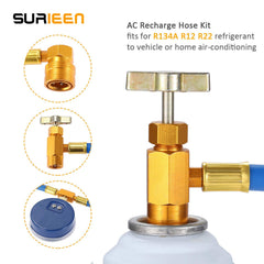 Surieen 1/2-inch thread compatibility for common vehicle fittings.