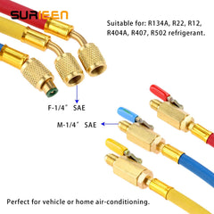 SURIEEN 1/4-inch SAE shut-off valve for controlled refrigerant flow