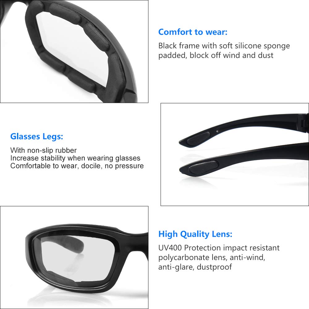 Surpassme glasses dustproof; lenses stay clear on dusty trails.