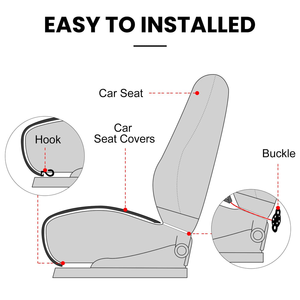 Surpassme khaki front seat cover protecting car interior and adding storage