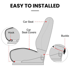 Surpassme khaki front seat cover protecting car interior and adding storage