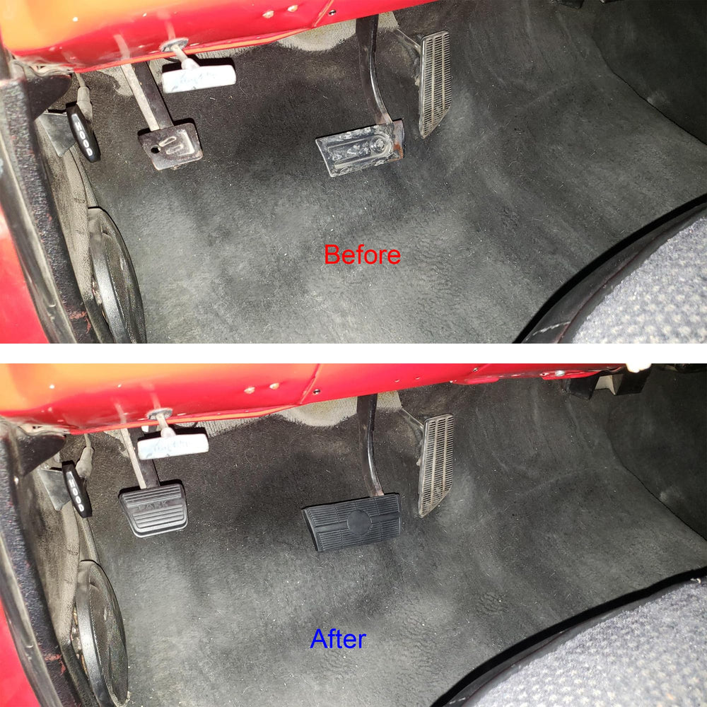 Suspenix brake pedal pad packaging highlights quick, tool-free installation when unboxing.