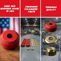 Suspension Dudes USA-made kit highlights domestic craftsmanship and quality materials.