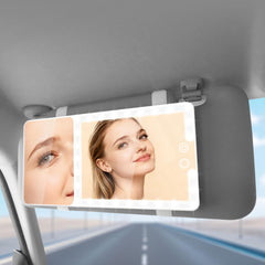 Suupvaor car visor mirror with lights and 20X magnification for precise makeup