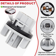 Svicari 7440NA bulb compatible socket provides bright consistent signaling.
