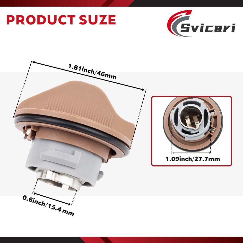 Svicari headlight socket close-up showing connector detail and fit