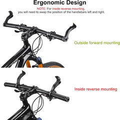 Svzadipe no-slip bar ends enhance grip security on varied terrains.