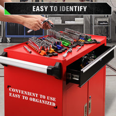 SWANLAKE socket organizer reduces toolbox clutter and improves workflow.
