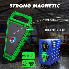Foldable carry handle enables easy transport between jobs.