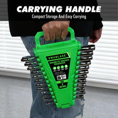 Magnetic base provides stable wall mounting with non-slip grip.