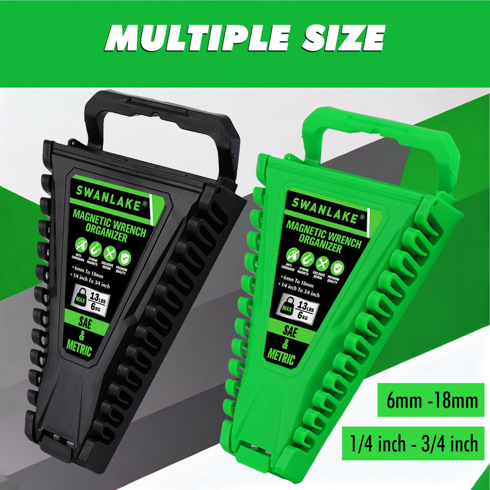 Secure lock cover protects wrenches during travel.