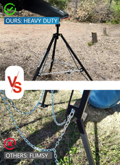 Swellisher heavy-duty tripod construction withstands rugged RV use.