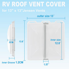 Jensen 13x13 fit — side angle demonstrates seamless integration and rain protection.