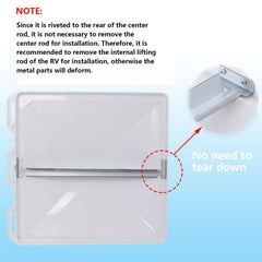 Low-profile aerodynamic design supports high air flow through the RV roof vent.