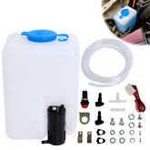 Swess windshield washer reservoir front view, enabling quick repair.