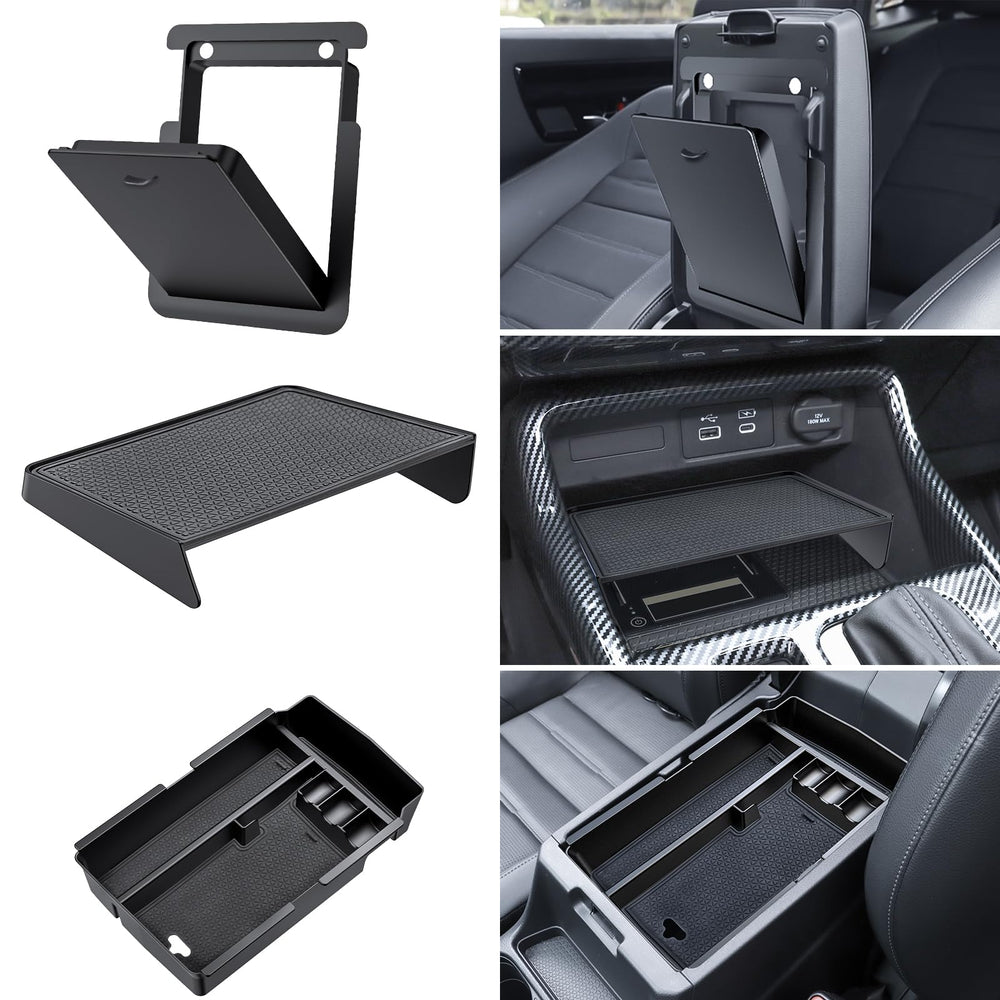 SwiftGaze CR-V armrest tray keeps coins and keys organized on the center console.