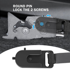 SwiftGaze quick installation with nylon pull strap enables one-handed operation.