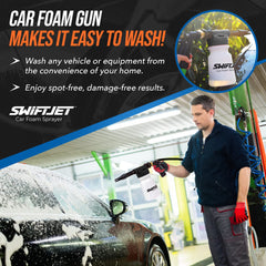 SwiftJet easy-connect attachment to a standard hose