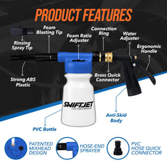 SwiftJet microfiber wash mitt for gentle, swirl-free rinsing and improved vehicle shine.