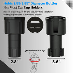 Two Swigzy long-base adapters positioned side by side for dual drinks