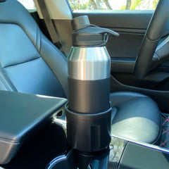 Swigzy expanding base adjusts from 2.6 to 3.8 inches for most cup holders.