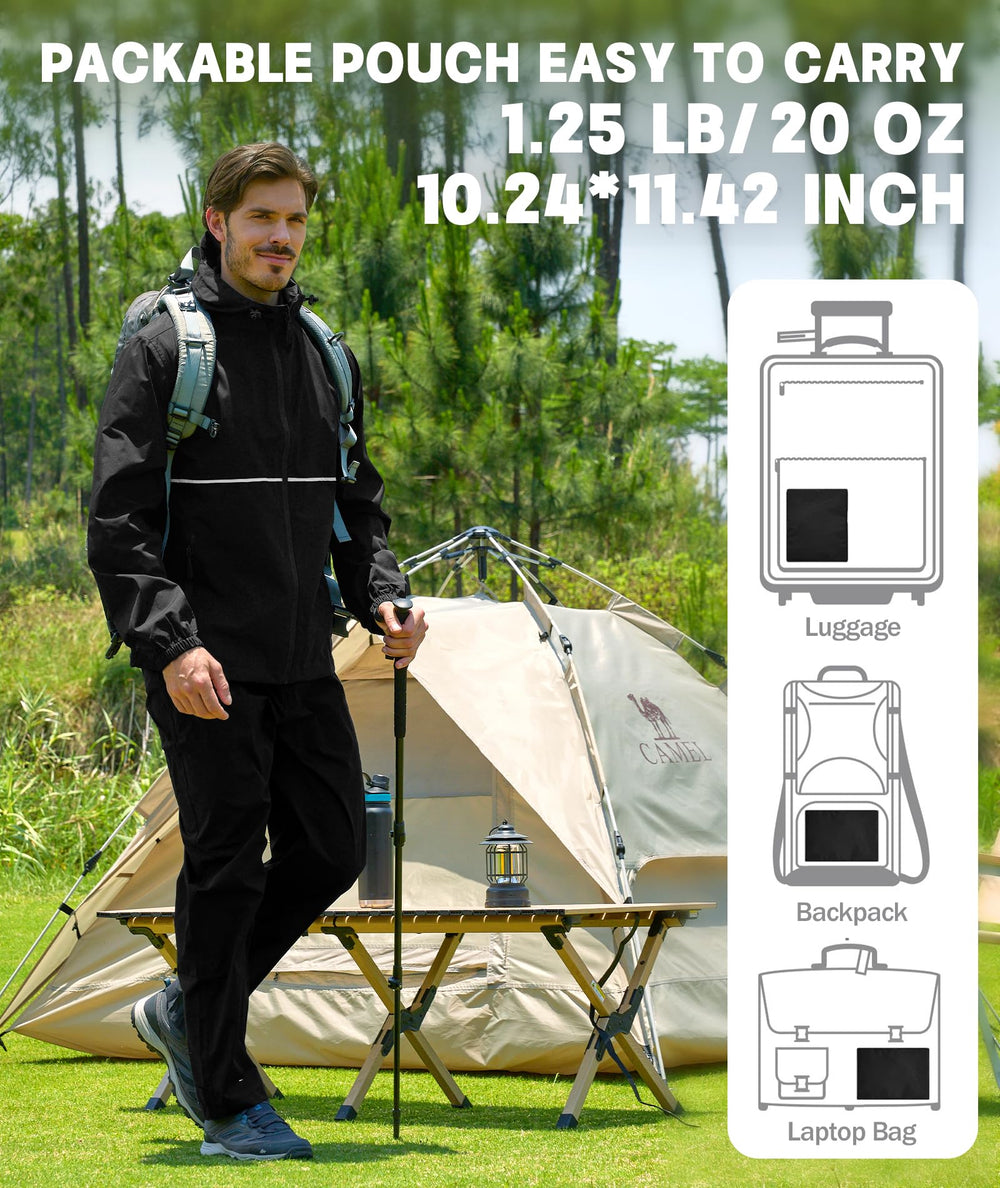 SWISSWELL rain suit jacket pockets offer secure space for essentials.