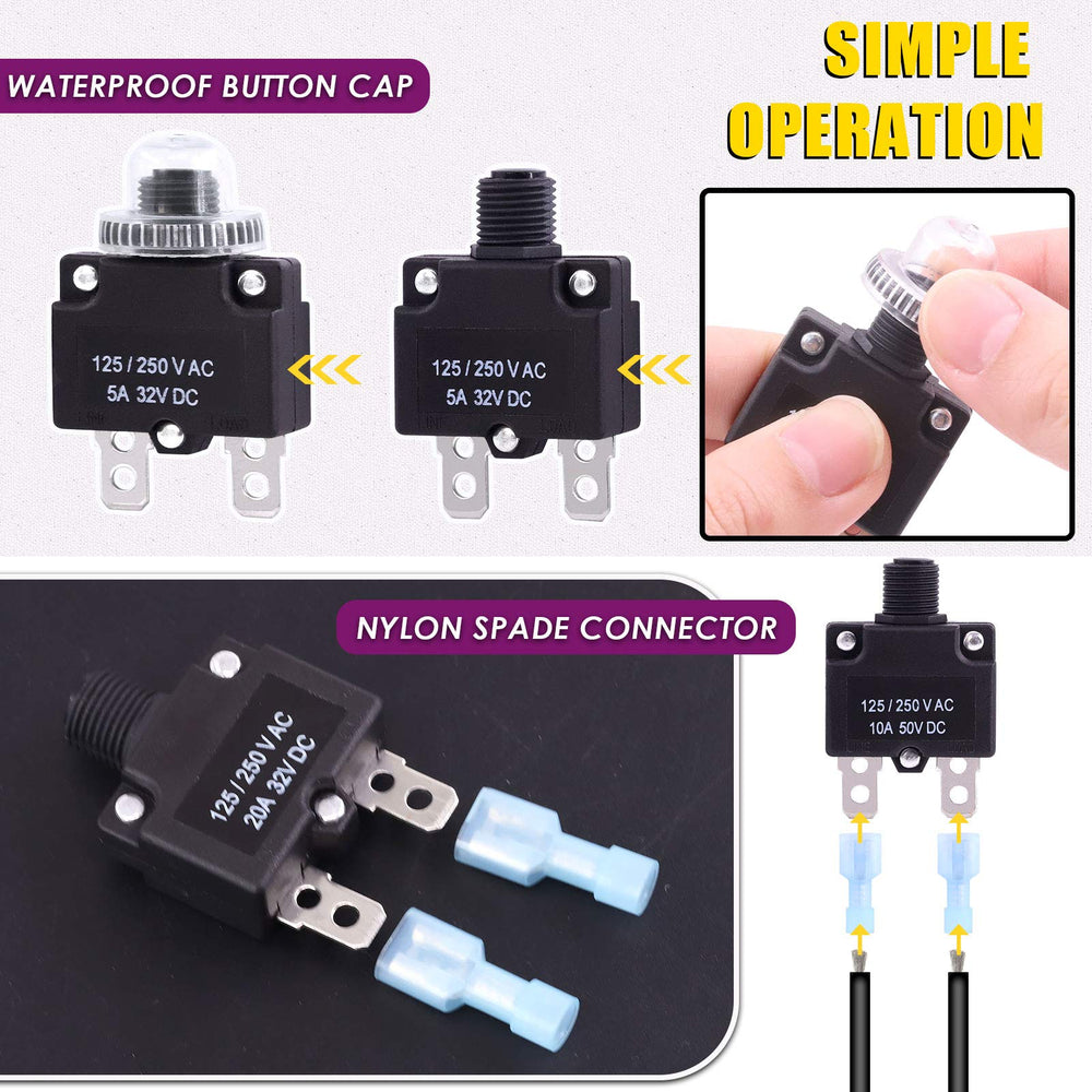 Swpeet 3/8 inch round-hole mounting for simple panel integration.