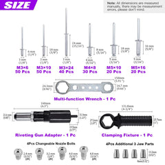 Swpeet 500Pcs aluminum blind rivets assortment enables rust-free, durable joins.