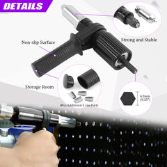 Swpeet handle wrench included for secure grip and precise riveting control.
