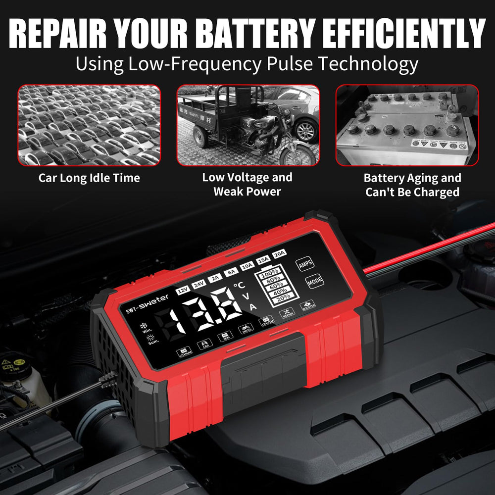 Automatic 12V or 24V detection ensures correct system identification