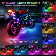 Sxlofty app control interface highlighting color selection and brightness on mobile