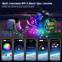 Sxlofty music-sync mode reacts to your ride's soundtrack for dynamic effects.