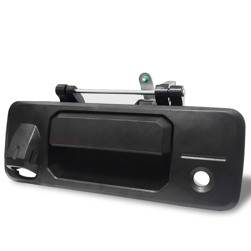SYOAUTO tailgate handle front view showing OEM-style fit for Tundra and Tacoma
