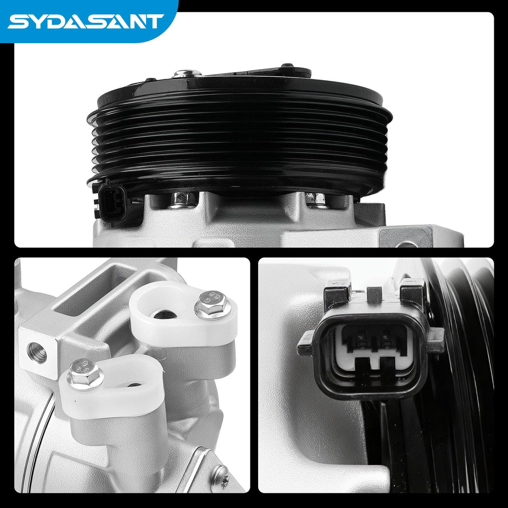 Sydasant AC compressor prefilled with 100 ml oil for immediate operation